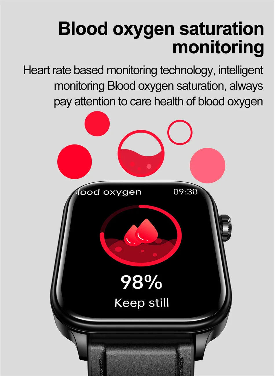 2026 New ECG+PPG Health Smartwatch Men Blood Fat Uric Acid Heart Rate Blood Pressure Bluetooth Call Waterproof Smart Watch Women