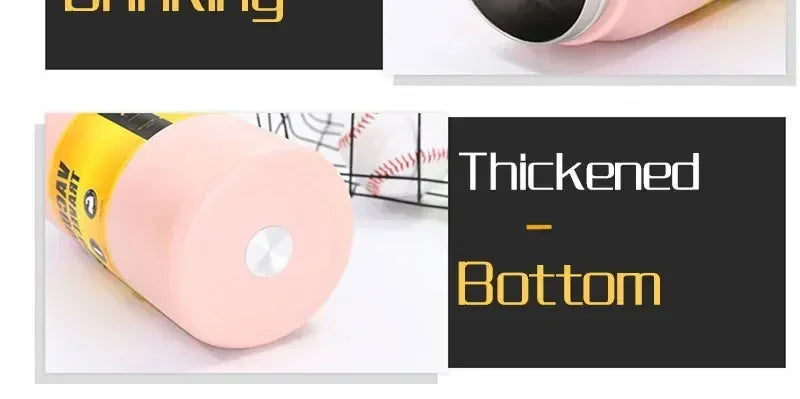Thermos Vacuum Stainless Cup Thermal Cold Hot Insulated Stainless Steel Water Bottle with Straw Water Bottles