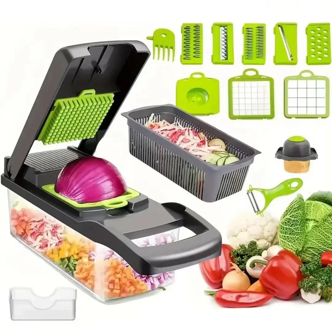 16 Multifunctional Vegetable Cutting Artifacts Household Kitchen Vegetable Cutting Slicer Potato Shredded Wire Wiper Dice