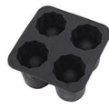 Silicone Ice Cube Mold Four Hole Press Ice Block Maker Creative Round Cup Shape Ice Molds for Whiskey Beer Bar Kitchen Tools