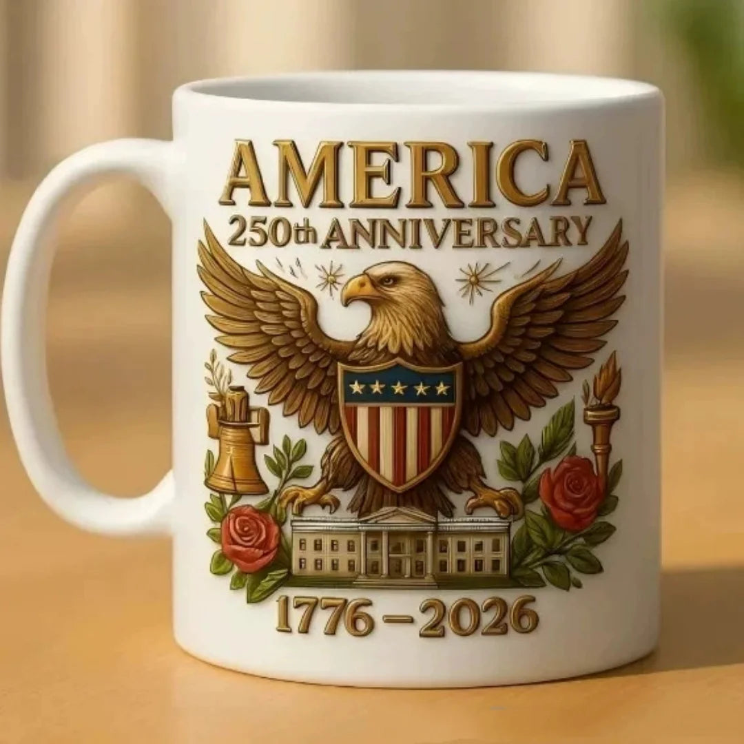 America'S 250th Anniversary Mug Ceramic Water Cup Multi-Purpose Tea Milk Coffee Cup Party Beer Mug Usa 250th Anniversary