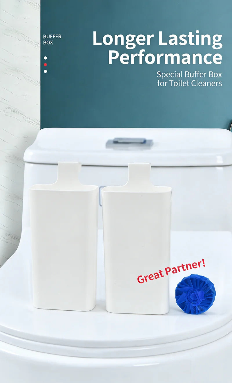 Toilet Solid Dispenser-Tank Replacement Part,Toilet Bowl Cleaner Buffer Box,Hanging Slow-Release Dispenser,Extends Cleaning Time