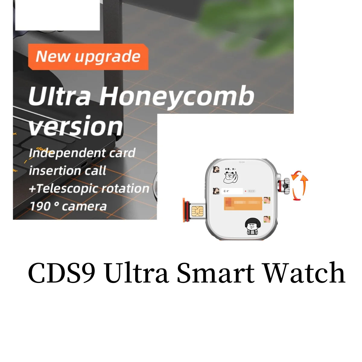 32+256GB 4G Smart Watch Android System With 2.2 inch Amoled Screen 800W Camera WiFi GPS 4g SIM card S10 Ultra Smartwatch For Men
