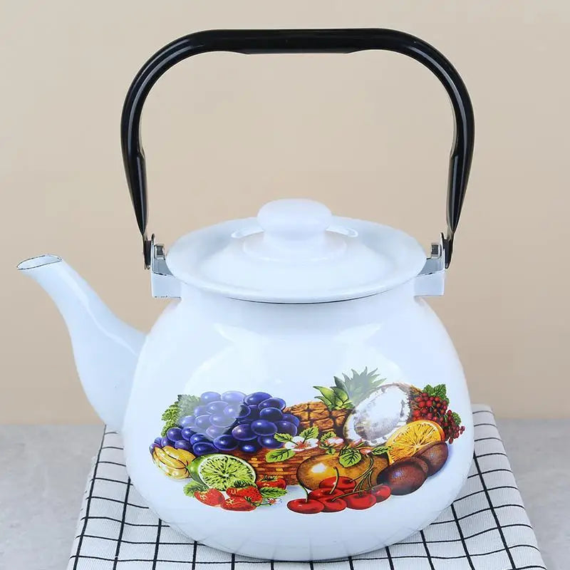 3.5L Large Capacity Porcelain Enameled Tea Pot Perfect for Home or Restaurant Use Tea Kettle Practical and Beautiful