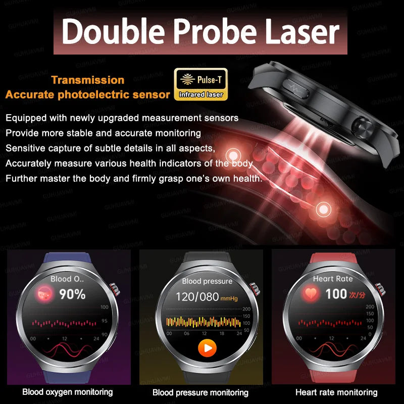 New For Health ECG+PPG Smart Watch Lipids Uric acid Blood Pressure Health watch Men NFC 100+Sport HD Bluetooth call Clock Women
