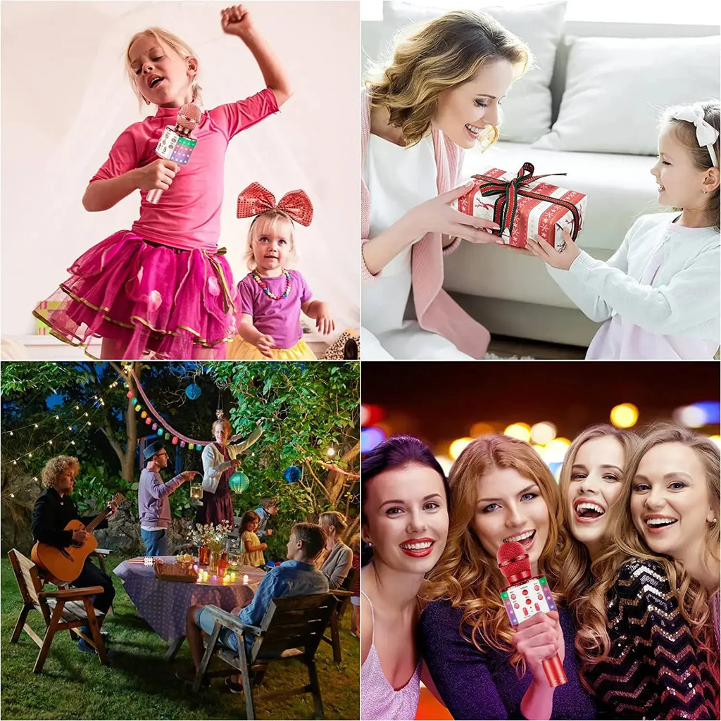 Karaoke Microphone for Kids & Adults  , Echo Effect, Built-in Speaker Portable Karaoke Player for Party Travel Gifts