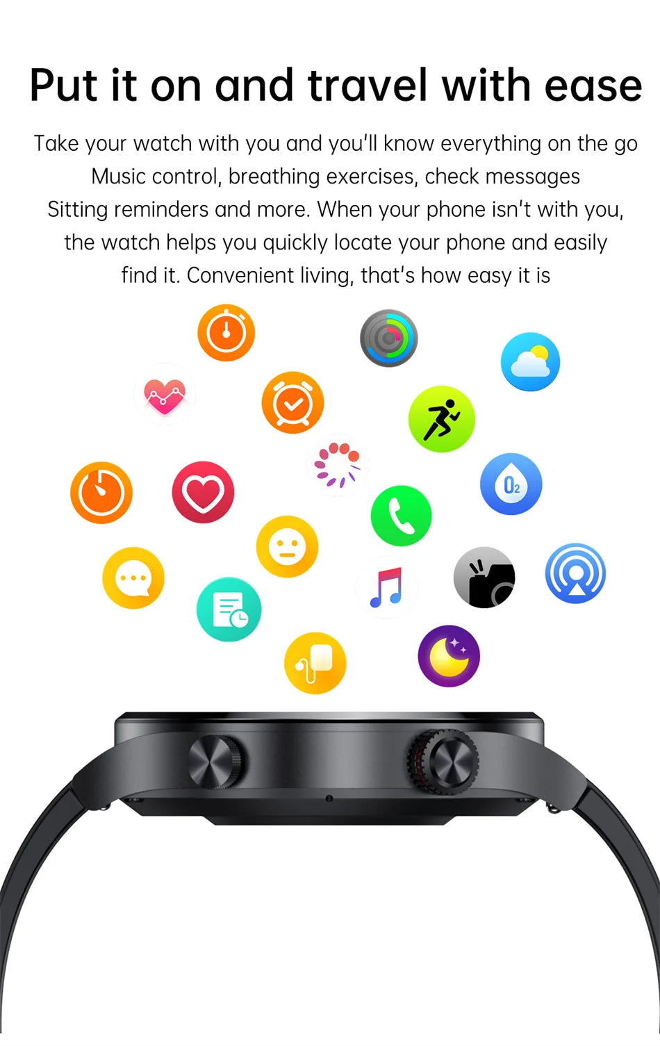 2026 Fashion Smartwatch HD Touch Heart Rate Bluetooth Call Sleep Monitoring NFC Weather Sport Mode Smart Watch For Android IOS