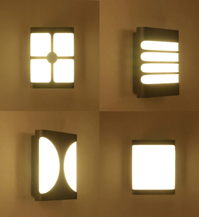 12W/18W LED Outdoor Wall Lamp Plastic/Aluminum Front Door Waterproof IP65 Sconce Garden Patio Terrace Home Wall Lighting Fixture