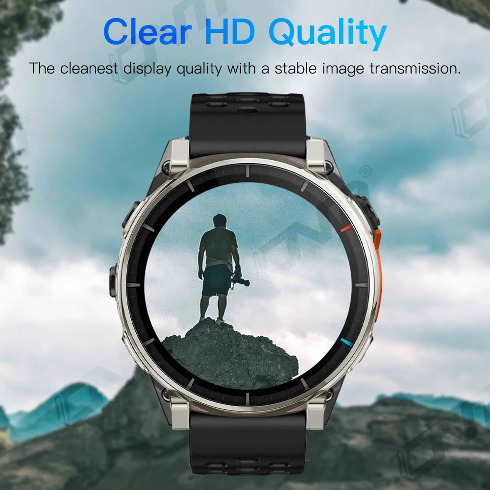 9H Tempered Glass For Amazfit Active 3 Premium, Screen Protector Durable HD Clear Anti-scratch Protection Film Accessories