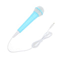 Kids Wired Microphone 3.5mm Plug Plastic Low Distortion Portable Child Singing Mic for Musical Instrument for Family Party