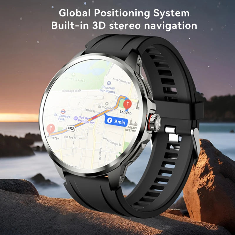 4G Full Network Smart Watch 8GB+128GB RAM 1.95 inch HD Screen 900W Video Call 2100mAh WIFI GPS Google Play Smartwatch Flashlight