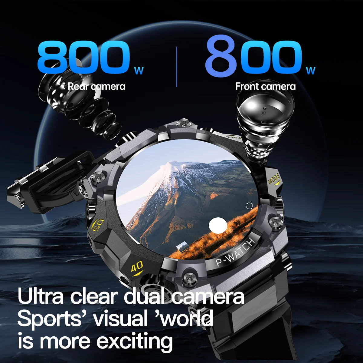 Q668 Smart Watch Android 10.0 1.95inch Amoled 720*720 5G Cellular Version Smartwatch With 800W Dual Camera GPS WIFI Sim Card