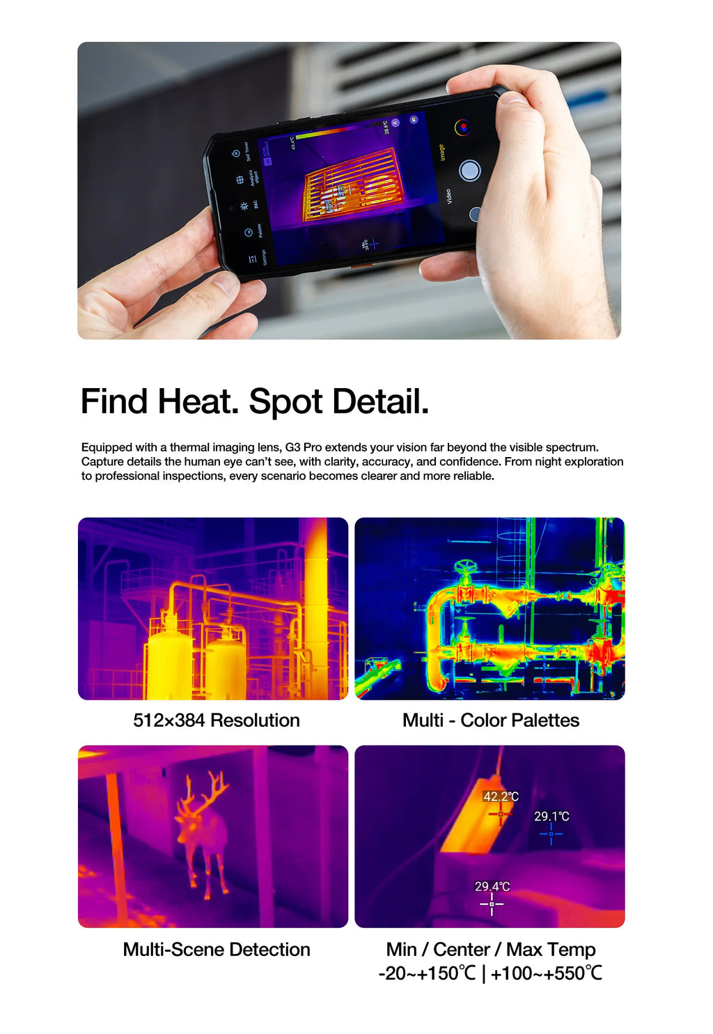 AGM G3 PRO 5G Rugged Phone 512GB ROM +24(12+12)GB RAM Thermal Imaging Camera Smartphone Android15 Fast Charge  Wireless Charging