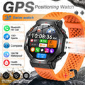 New Military Real GPS Smart Watch Men 10ATM IP69K Waterproof Swim Sports Watches Flashlight Bluetooth Call AMOLED HD Smartwatch