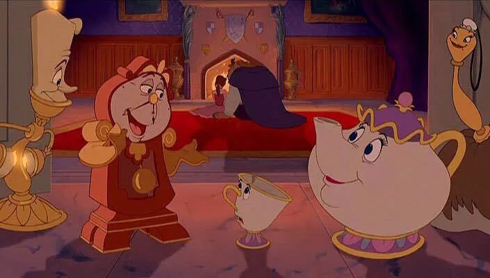 Disney Teapot Cute Cartoon Beauty And The Beast Coffee Pots Mug Mrs Potts Chip Cup Tea Cup Pots One Tea Sets Droshipping