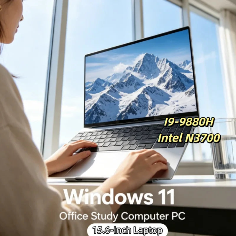 Intel I9-9880H High Performance 15.6 Inch Portable Notebook Win11 Large RAM Large SSD Business Game PC