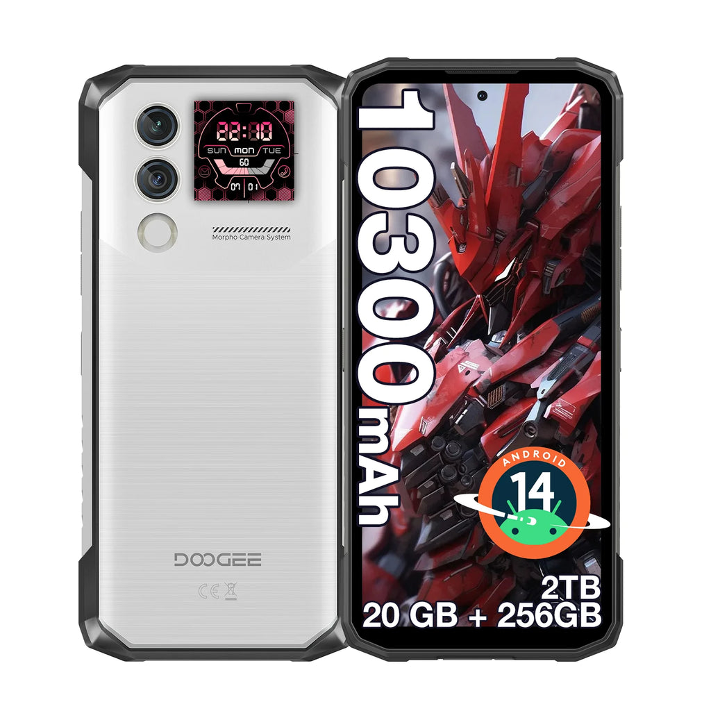 DOOGEE Blade10 Max Rugged Phone 6.56" 90Hz IPS Display 10300mAh Battery Phone 8GB 256GB 1.54" Rear Display 50MP AI Main Camera