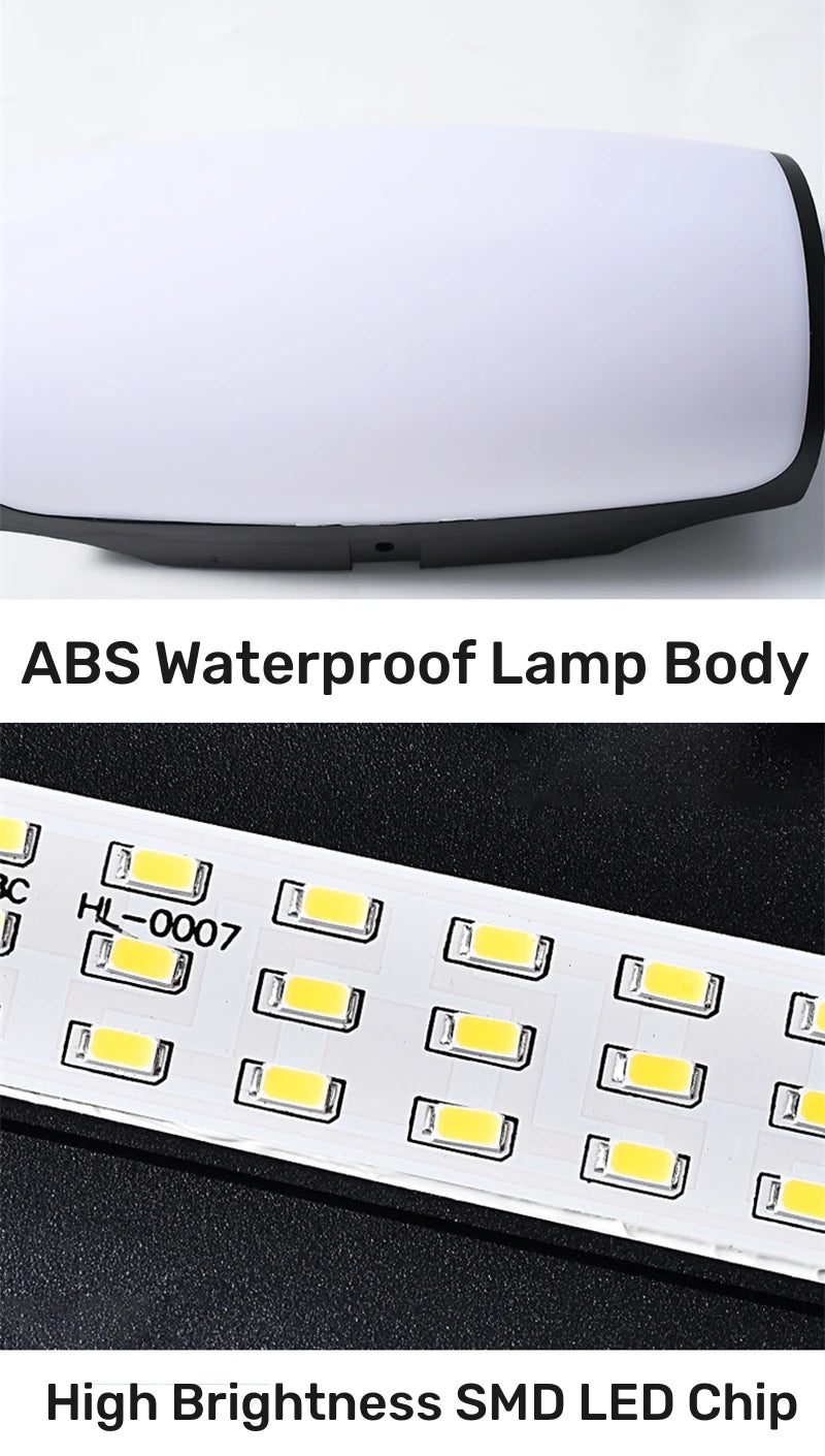 12W/18W LED Outdoor Wall Lamp Plastic/Aluminum Front Door Waterproof IP65 Sconce Garden Patio Terrace Home Wall Lighting Fixture