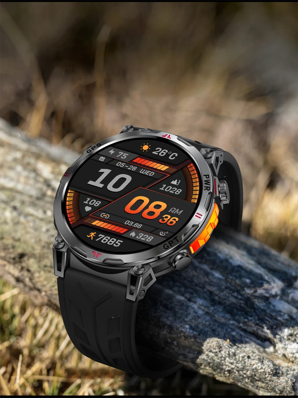 2025 New Professional GPS Sports Smart Watch Outdoor RIDE Run GPS track Swim Watchs Compass Altimeter 5ATM Sports Bracelets Men
