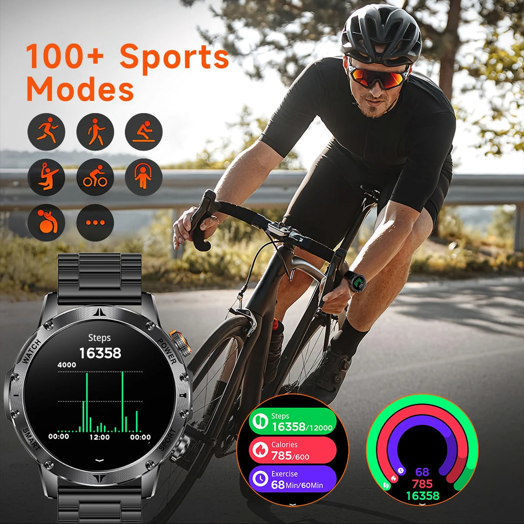 Military 1000mAh Large Battery Smart Watch Digital Bluetooth Call Sports Smartwatch Electronics Watches for Man Android 2026 New