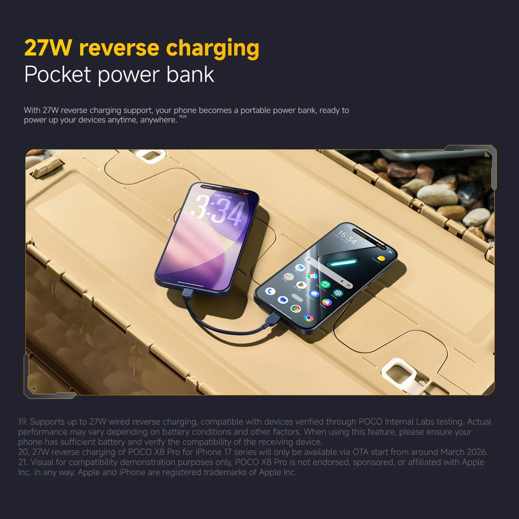 POCO X8 Pro 5G 12+512GB Global Version 6.59" 1.5K 120Hz Display Dimensity 8500-Ultra 50MP Camera 6500mAh 100W HyperCharge IP68