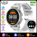 LIGE 2025 Military Grade 1000mAh Battery Smart Watch Men 3ATM Waterproof Bluetooth Call Men Sports Health Monitoring Smartwatch