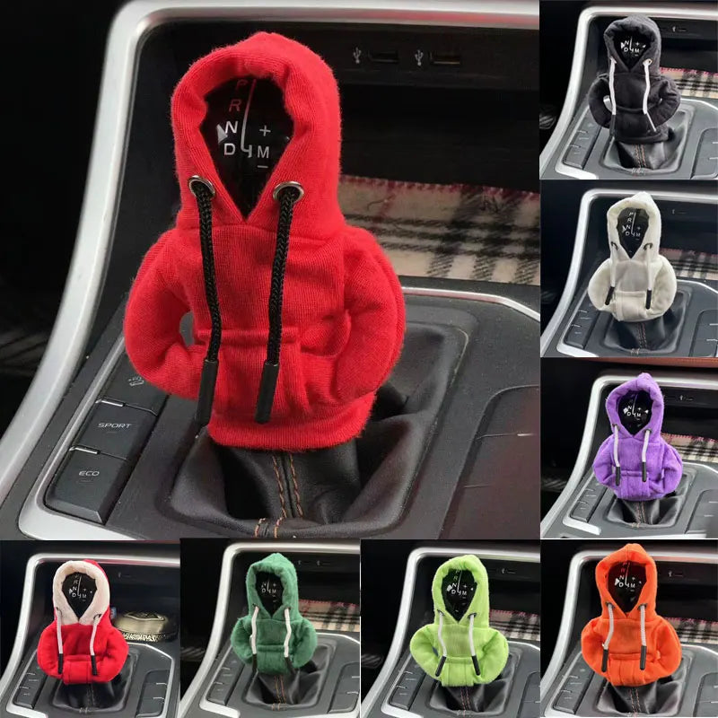 Gear Shift Mini Hoodie Cover Shift Cover Gear Handle Decoration Fits Manual Automatic Universal Car Shift Lever Interior Decor