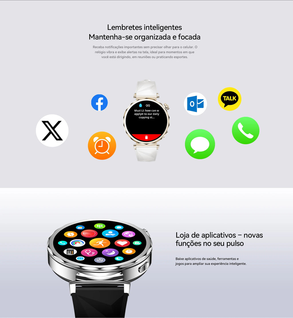 AURAIF ELLA 4: Women's Smart Watch with Multiple Sports Modes, Bluetooth Calls and Customizable Dials