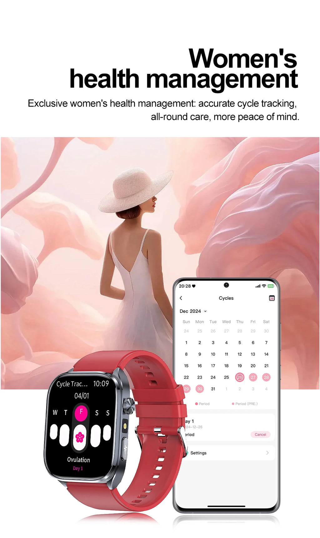 2026New Accurate Diagnosis Smart Watch ECG Blood Oxygen BP Uric Acid Lipids HD AMOLED Screen BT Call Health Smartwatch Men Women
