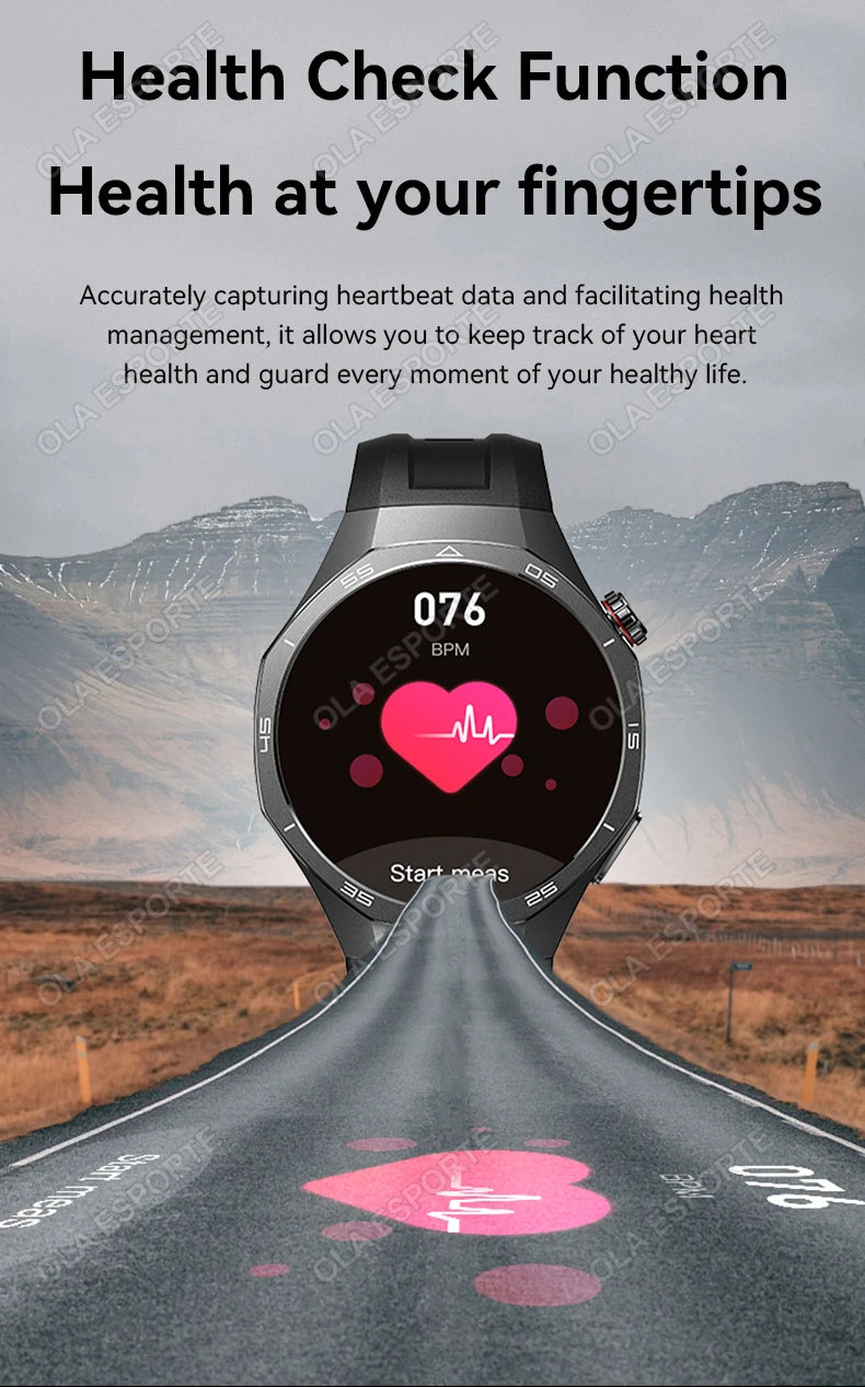 MA27 New Watch 5 Pro Smart Watch 1.53 Inch AMOLED Display Screen GPS Sports Tracker Smartwatch Men Women IP68 Waterproof Watches