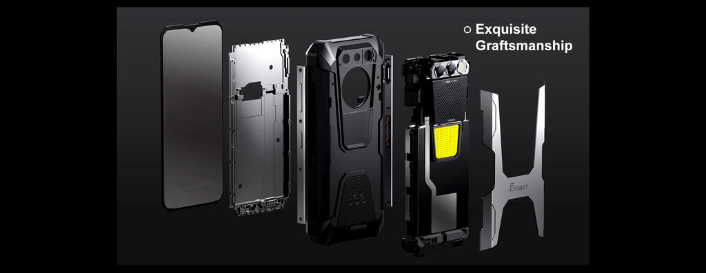 FOSSIBOT F106 PRO MTK G85 4G Android 14 15GB(8+7GB Extended) 256GB ROM Rugged Smartphone 12000mAh Battery 48MP Camera NFC