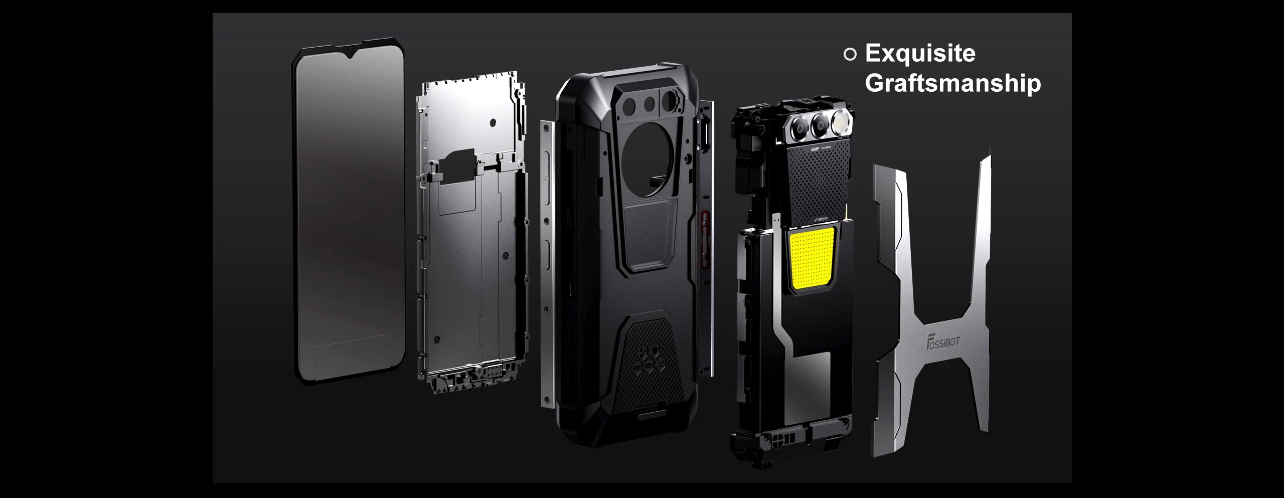 FOSSIBOT F106 PRO MTK G85 4G Android 14 15GB(8+7GB Extended) 256GB ROM Rugged Smartphone 12000mAh Battery 48MP Camera NFC
