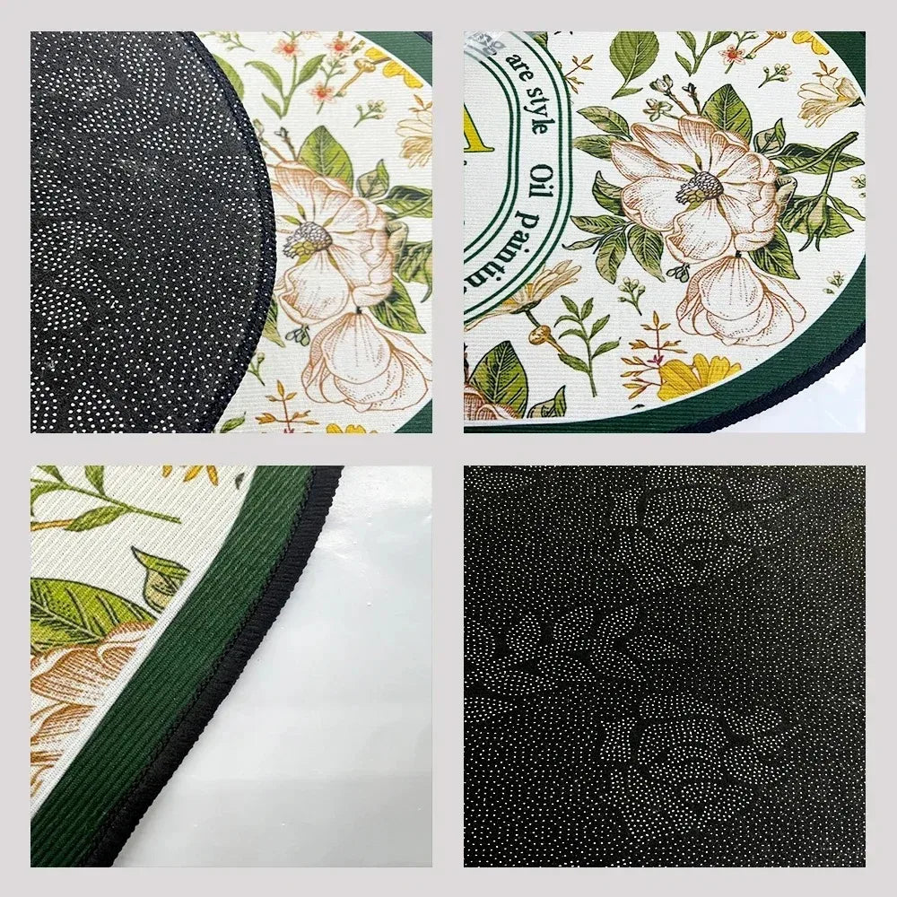 Kitchen Tableware Pattern Absorbent Doormat Non-Slip Entrance Rug with Washable Floor Carpet Durable Home Decor High Quality Mat