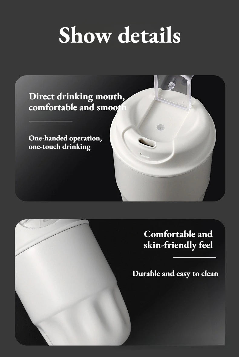 260ML 450ML SUS316 Thermal Coffee Mug Leakproof Portable Travel Tumbler with Lid Stainless Steel Cup for Car Work Hot Cold Drink