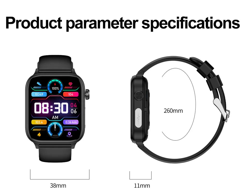 2026 New ECG+PPG Health Smartwatch Men Blood Fat Uric Acid Heart Rate Blood Pressure Bluetooth Call Waterproof Smart Watch Women