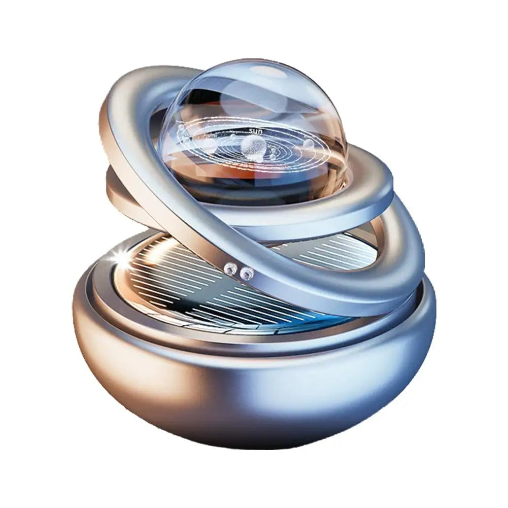 Car Solar Aromatherapy Ornaments Double Suspended Crystal Ball Rotating Aromatherapy Perfume For Home Car  Decor