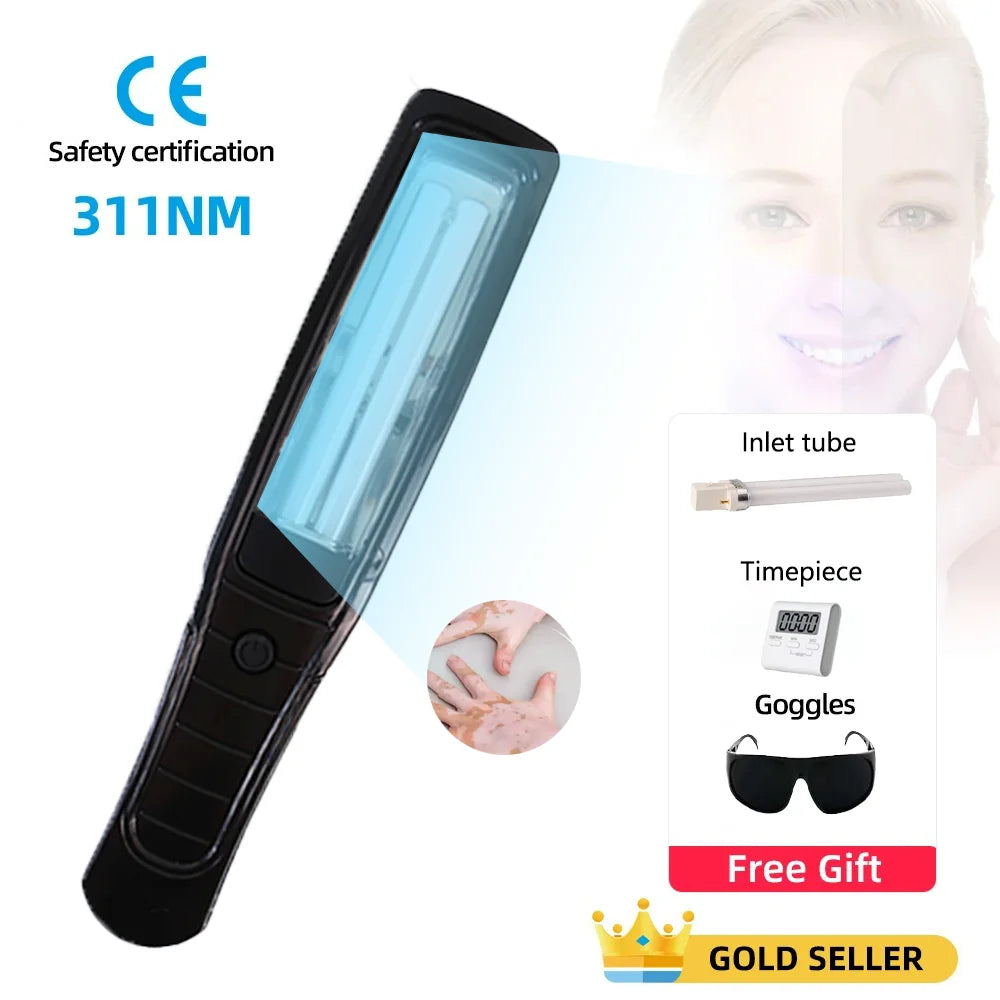uvb 311nm lamp Psoriasis Vitiligo White Spots Skin Disease Therapy Lamp 311nm Ultraviolet Phototherapy Instrument use UVB  Lamp