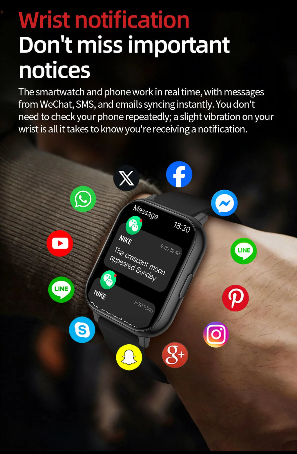 LIGE New 1.83"HD Screen Smart Watch Bluetooth Call Heart Rate Sleep Monitor Sports Tracker Waterproof Smartwatch For Android ios
