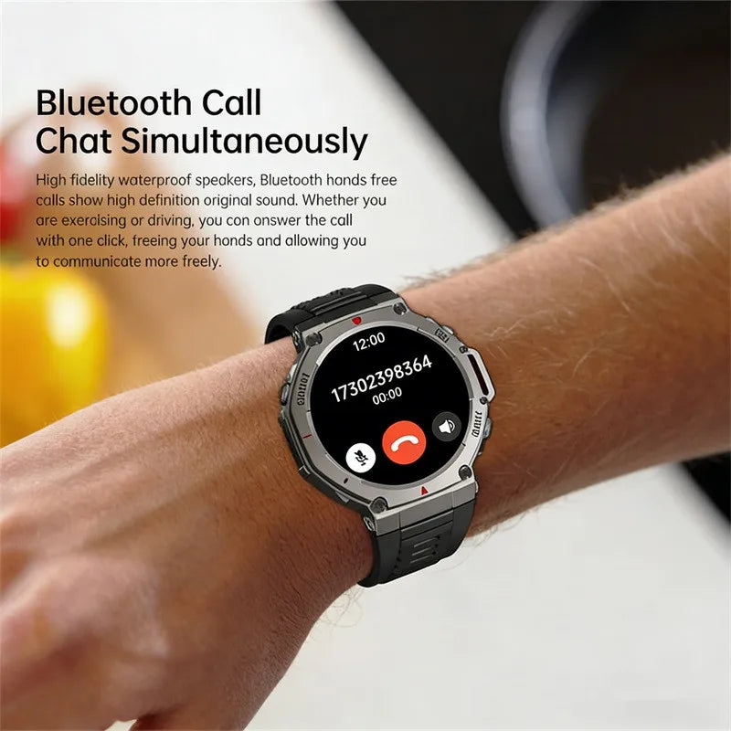 New GPS Smart Watch Men Compass Altimeter Barometric 5ATM Waterproof AMOLED HD Watch Bluetooth Call Heart Rate Sport Smartwatch