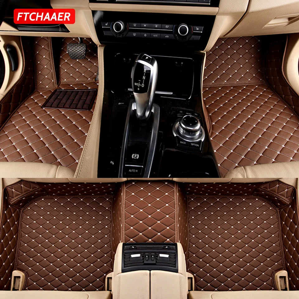 FTCHAAER Custom Car Floor Mats For Citroen C4 Coupe 2004-2011 Auto Carpets Foot Coche Accessorie
