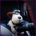 Cute Plush Puppy Car Turn Signal Switch Decor Steering Column Wiper Rod Lever Interior Ornament
