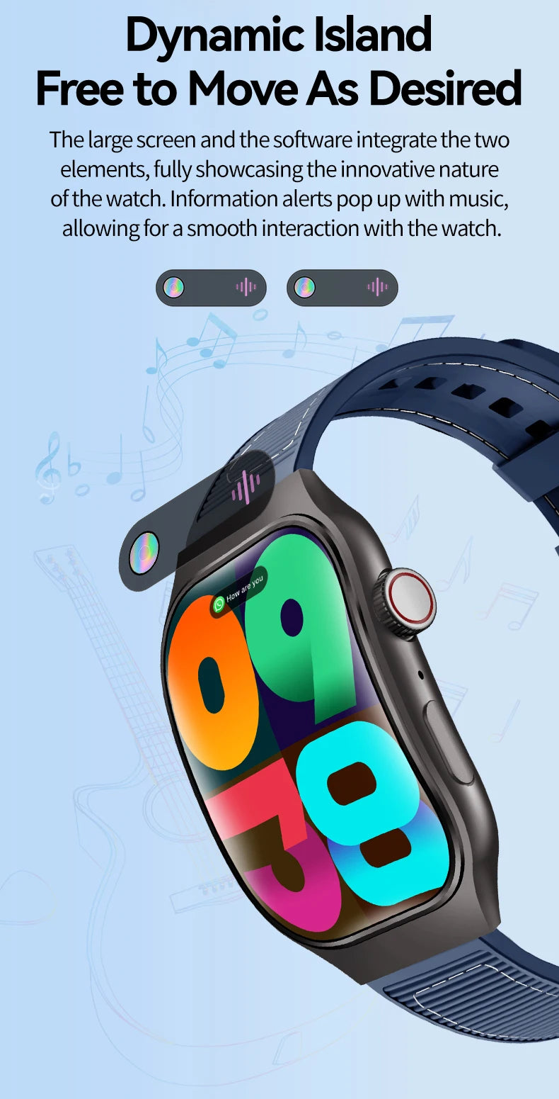 LAXASFIT New Slim Smart Watch Men's 2.01-inch AMOLED Curved Display Bluetooth Talk Sports Fitness Tracking Smartwatch Women's