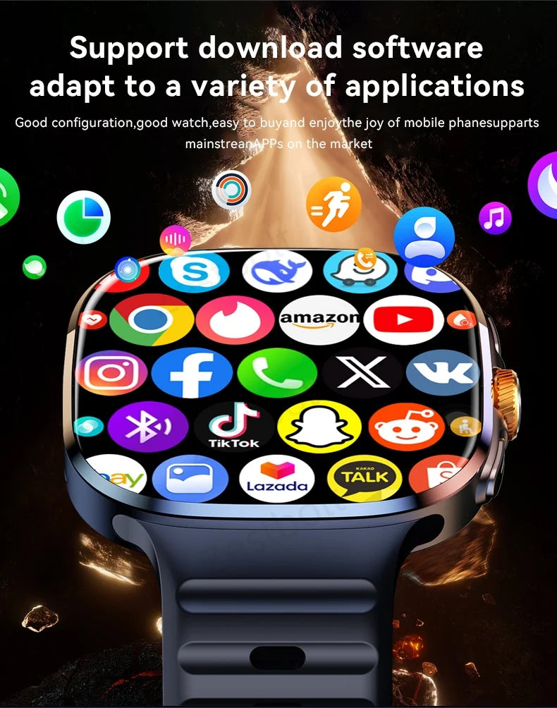 M99 4G 5G Cellular Version Smartwatch 2.4inch Amoled Larger Screen Android 10 Smart Watch With Rotary Camera Sim Card Slot WIFI