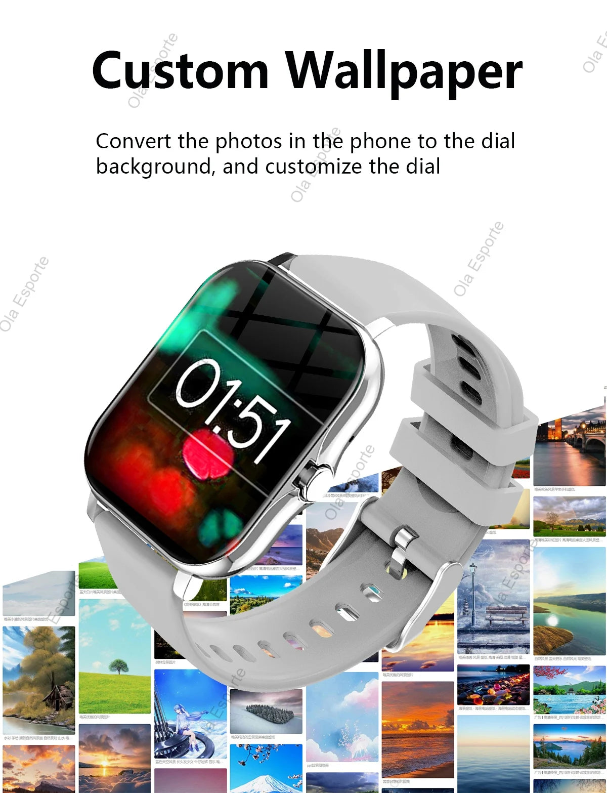 2026 New Smart Watch For Android IOS 1.83Inch Color Screen Bluetooth Call Blood Oxygen/Pressure Monitoring Smart Watch Women Men