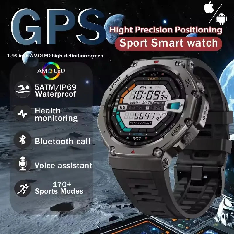 Original T-Rex 3 2025 For Amazfit Military gps smartwatc Built-in Compass Altimeter 10ATM Waterproof Sports Smartwatch Men Women