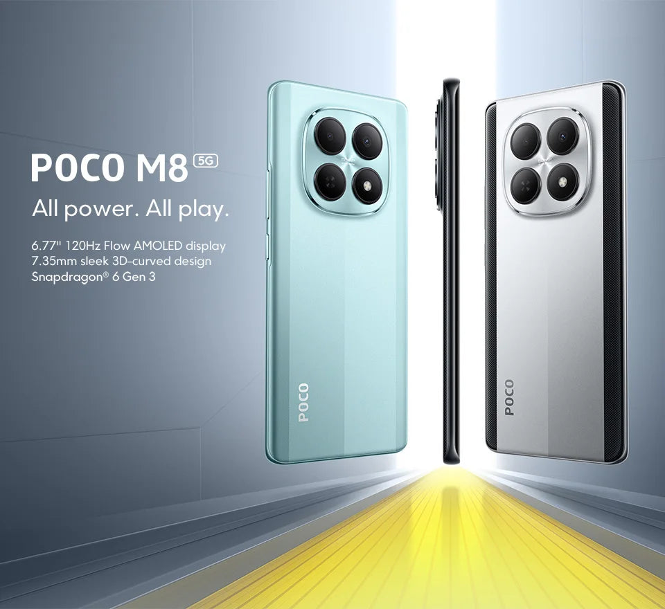 Global Version POCO M8 5G Snapdragon 6 Gen 3 Processor Smartphone 6.77" AMOLED Display 50MP Main Camera 5520mAh (typ) Battery 45