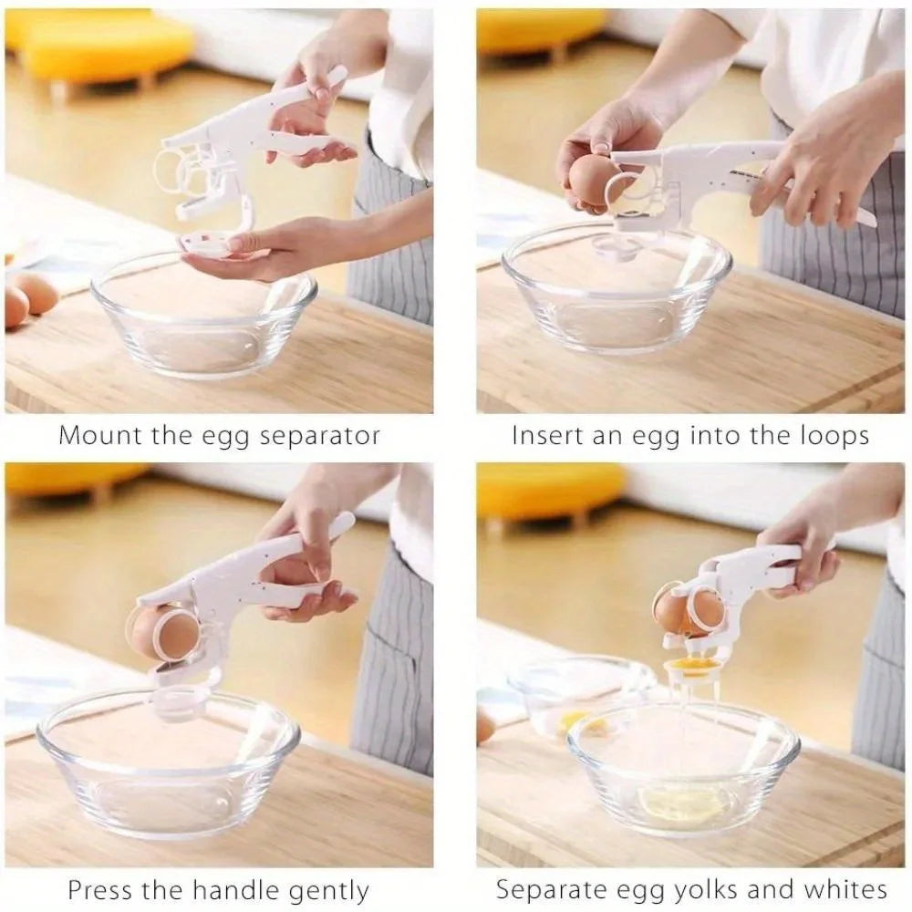 1pc Egg Shell Cracker Separator Creativity Handheld Egg Opener Egg Breaker Kitchen Gadget Tool With Separation Eggs