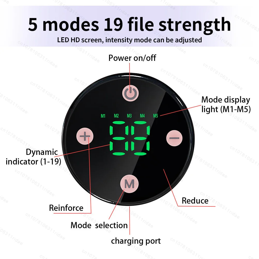 EMS V-Shaped Face Machine Double Chin Reducer, Electric Facial Massager Face Lifting Device with 5 Modes 19 Intensity Levels