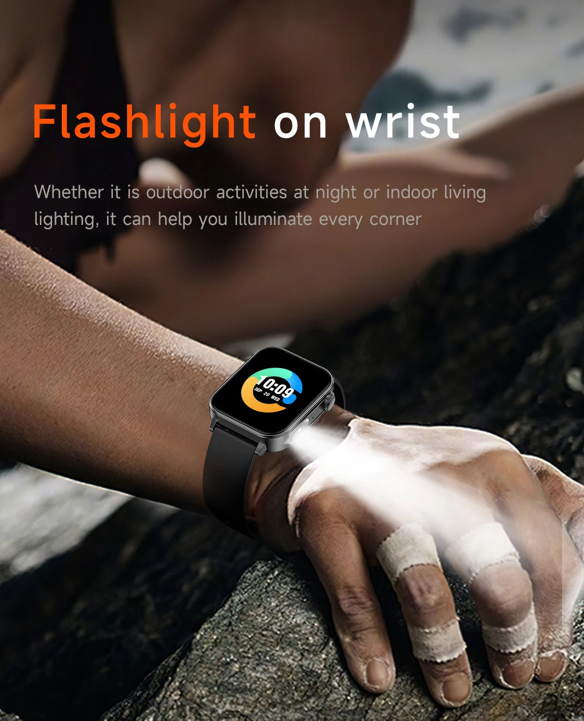 COLMI P80 Type-c Smartwatch Men Women Health Manager Bluetooth Call IP67 Waterproof Flashlight Smart Watch For Xiaomi iOS Phone