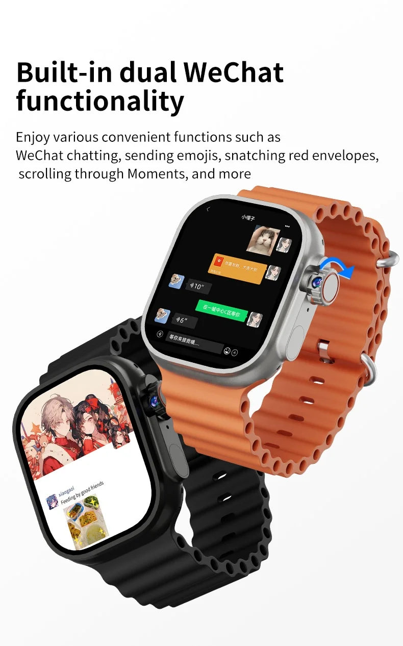 DW100 Pro+ 5G Android Smartwatch Touch ID Smart Watch With Rotary Camera 2.29inch Amoled Screen GPS WIFI NFC Google Play Store